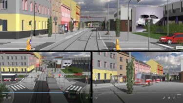 Vizualizace tramvajové trati – Brno Plotní | AVIDIS