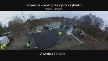 Kokovice, most přes výtok z rybníka – timelaps